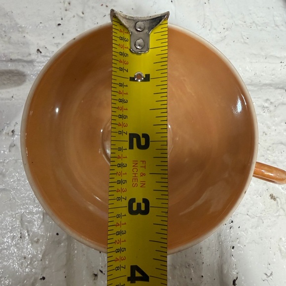 10 Vintage Meito China Hand painted Iridescent blue porcelain tea cups w/Saucers - Picture 10 of 11